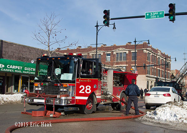 Chicago FD Engine 28 at a fire