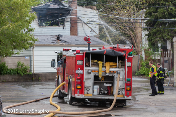 Fire engine at a fire scene ©2015 Larry Shapiro
