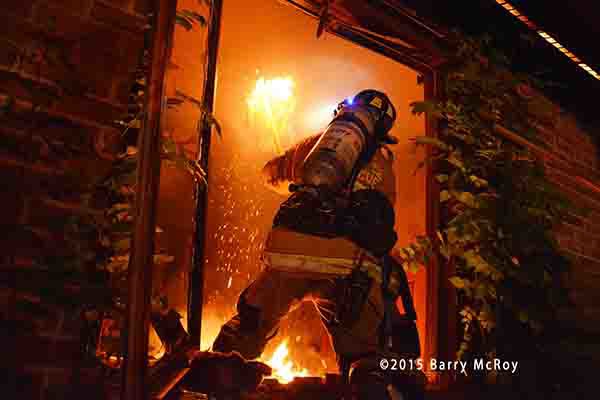 fireman battlesrural house engulfed in fire