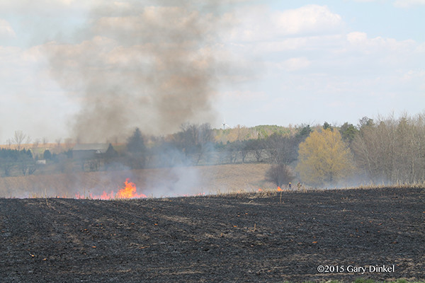 scene of large grass fire