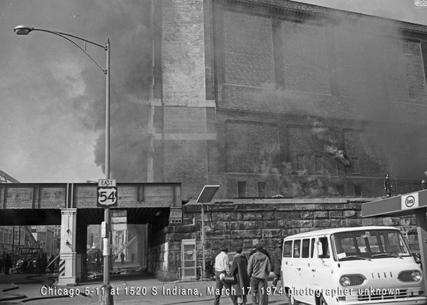 historic fire scene in Chicago
