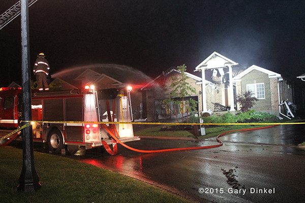 aftermath of house struck by lightning in New Hamburg Canada