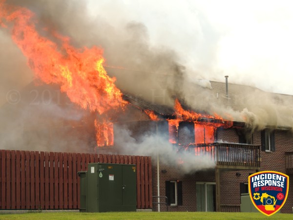 college residence hall in Wisconsin heavily damaged by fire