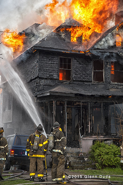 Detroit dwelling fully involved in fire