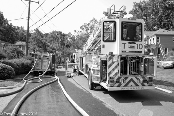 fire trucks at a fire scene