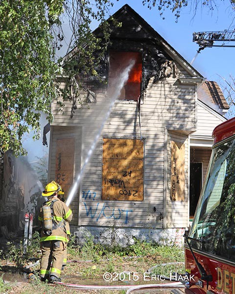 Detroit firefighters at work