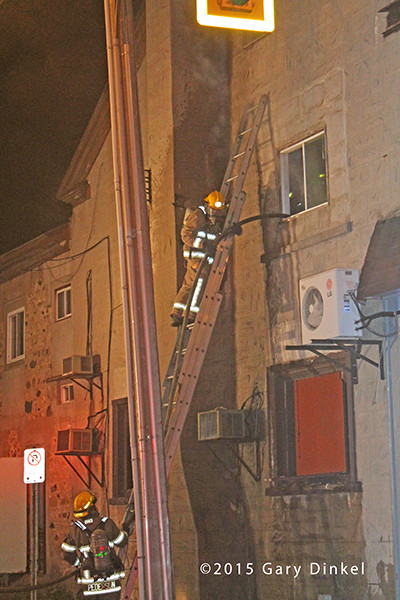 night fire scene in Cambridge Ontario