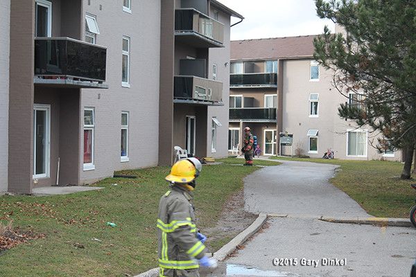 scene of fatal fire in Kitchener Ontario