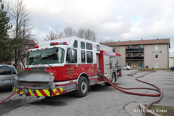 Kitchener Ontario FD fire engine with lines off