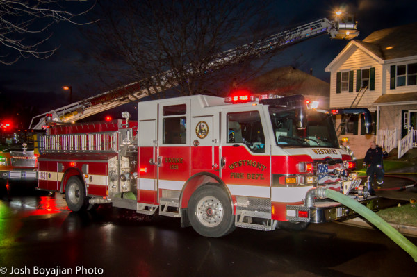 Pierce Velocity fire engine at night fire scene