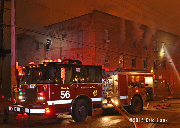 Chicago FD Engine 56 at a fire scene