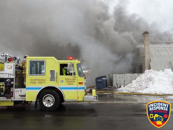 heavy smoke from auto repair shop fire