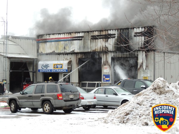 fire in auto repair shop