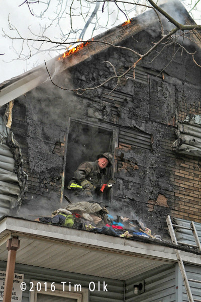 aftermath of house fire in Chicago