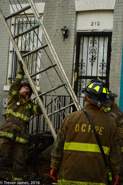 DCFD firefighters take down ladder