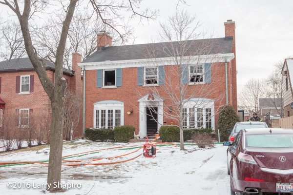 damage from Park Ridge IL house fire