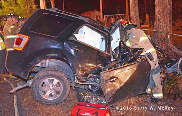 Ford Escape after serious crash
