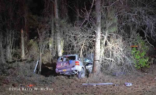 Jeep Cherokee destroyed in crash