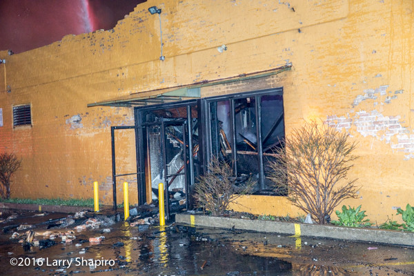 aftermath of commercial building fire