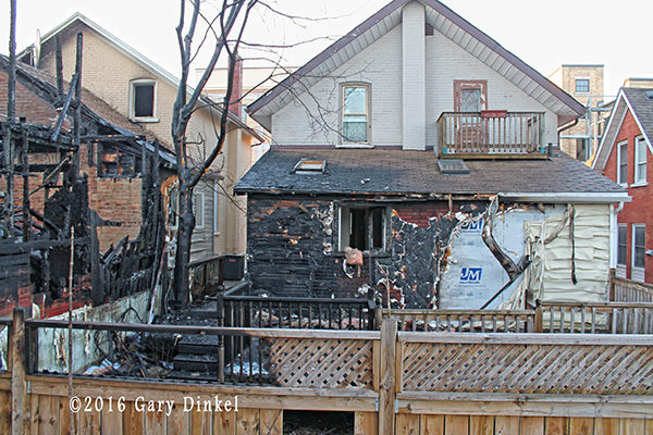 aftermath of a house fire in Kitchener Ontario