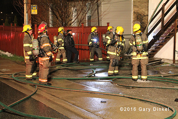 firefighters in Cambridge Ontario at fire scene