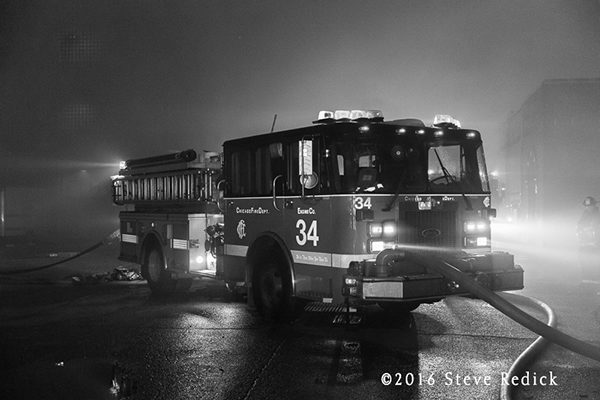 Chicago FD Engine 34 at a fire scene