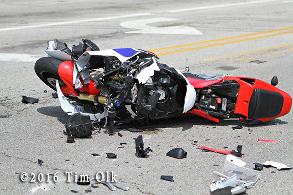 motorcycle after crash