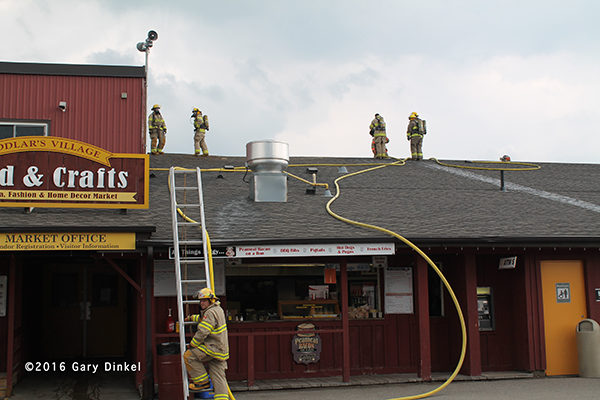 fire scene in Woolwich Township Ontario at the St Jacobs Farmer's Market