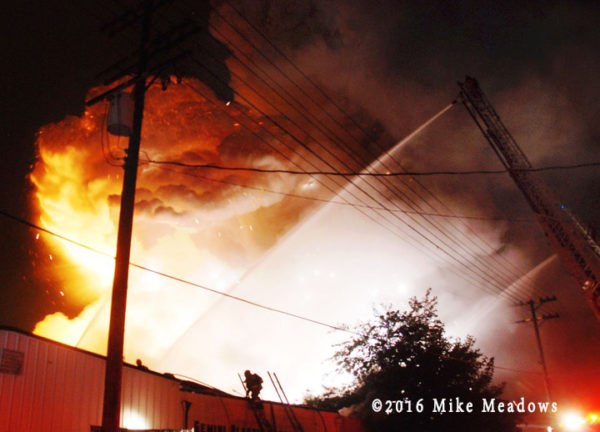 a magnesium-fueled fire in a California industrial park
