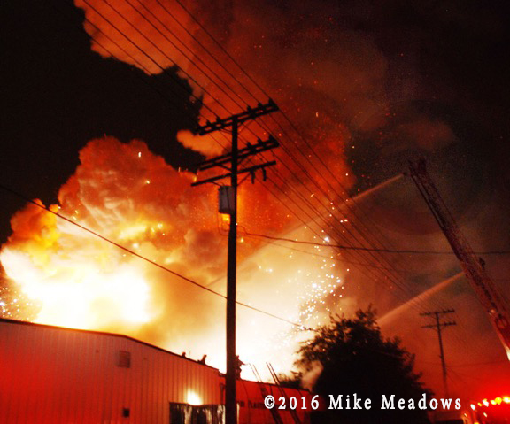 a magnesium-fueled fire in a California industrial park