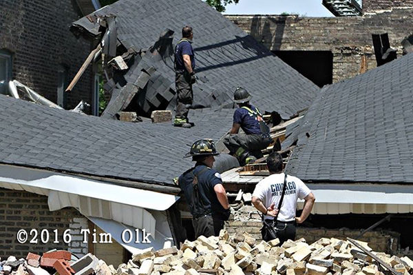 roof of house collapses