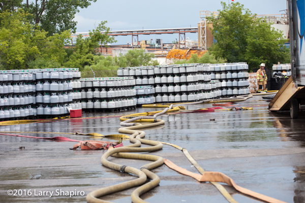 aftermath of fire at propane storage company