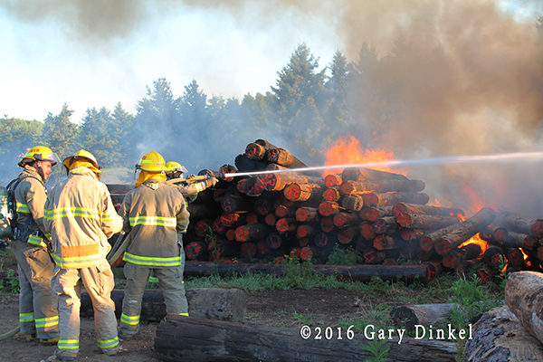 lumber fire in Ontario
