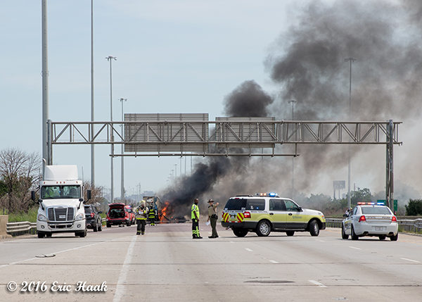 truck fire on Chicago highway