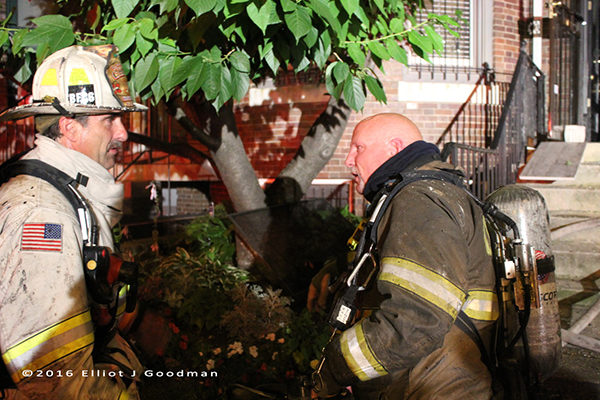 DCFD fire chief and firefighter after fire