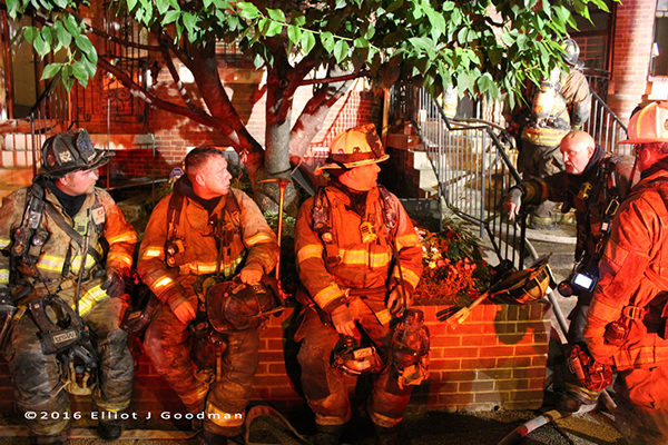 DCFD firefighters after battling a fire
