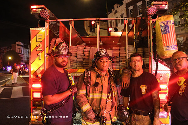 DCFD firefighters after battling a fire