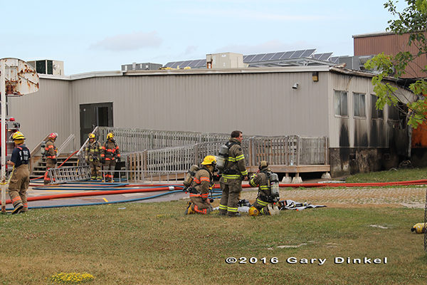 firefighters in New Hamburg Ontario at a fire scene