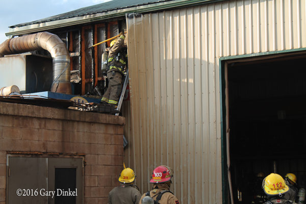 firefighters overhaul after fire
