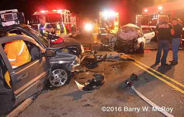 fatal crash scene in Colleton County SC