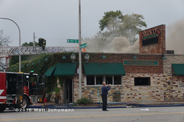 restaurant fire in Evergreen Park