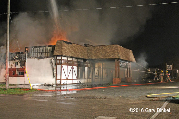 restaurant destroyed by fire in Wilmot Township Ontario