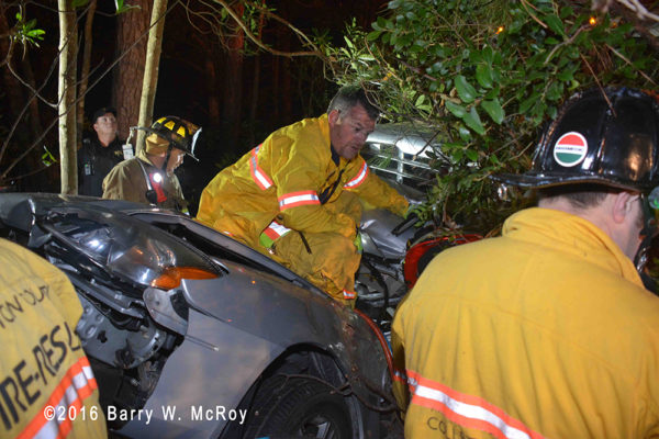 Colleton County firefighters cut victims from a crushed car