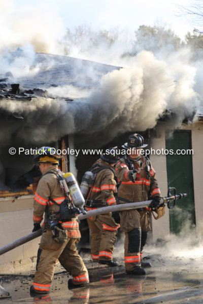 Firefighters battle smokey winter fire