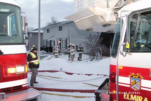 house fire scene in Elmira Ontario
