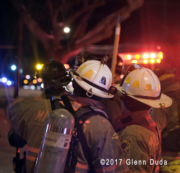 fire chiefs confer during fire