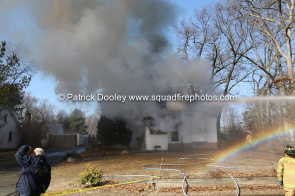 heavy smoke from house on fire