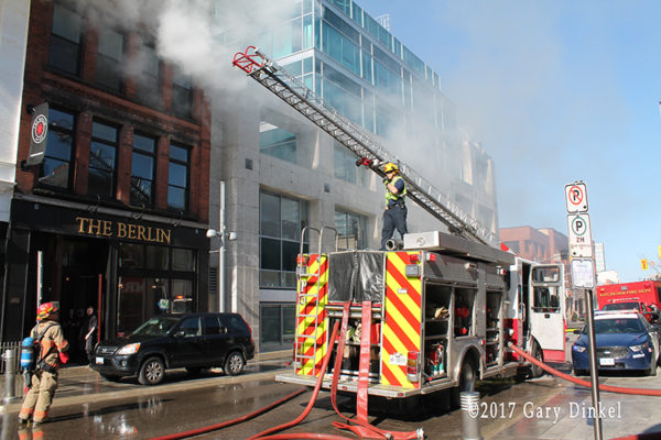 building fire in downtown Kitchener Ontario