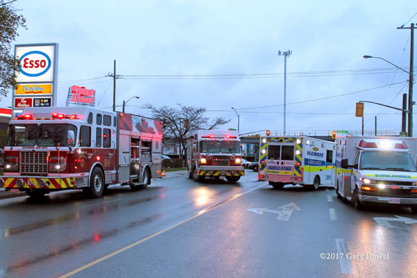 Kitchener ON FD fire trucks and EMS units