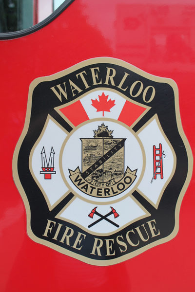Waterloos ON fire department decal